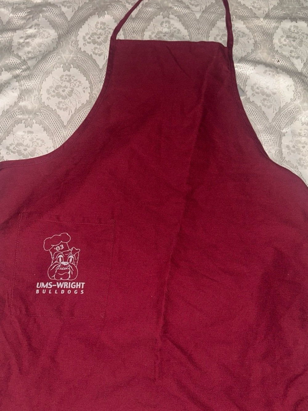 Bulldogs Maroon Kids One-Piece Apron